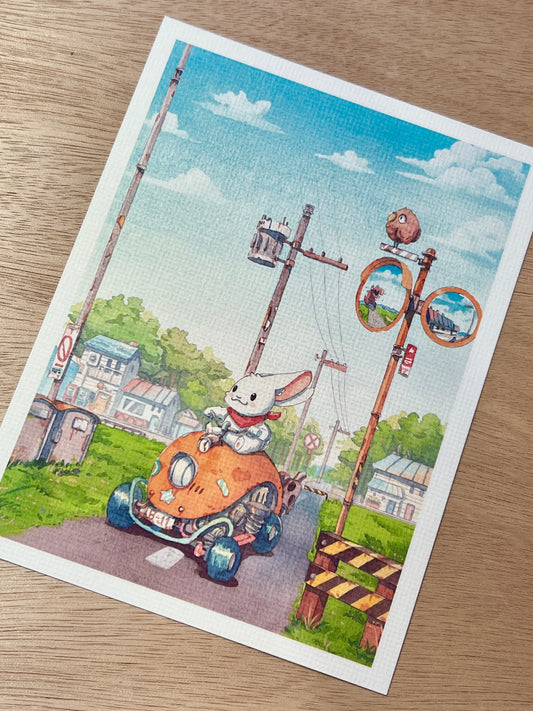 Print Carro amarillo