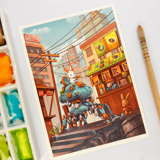 Print "Bisquet's Blue Robot"