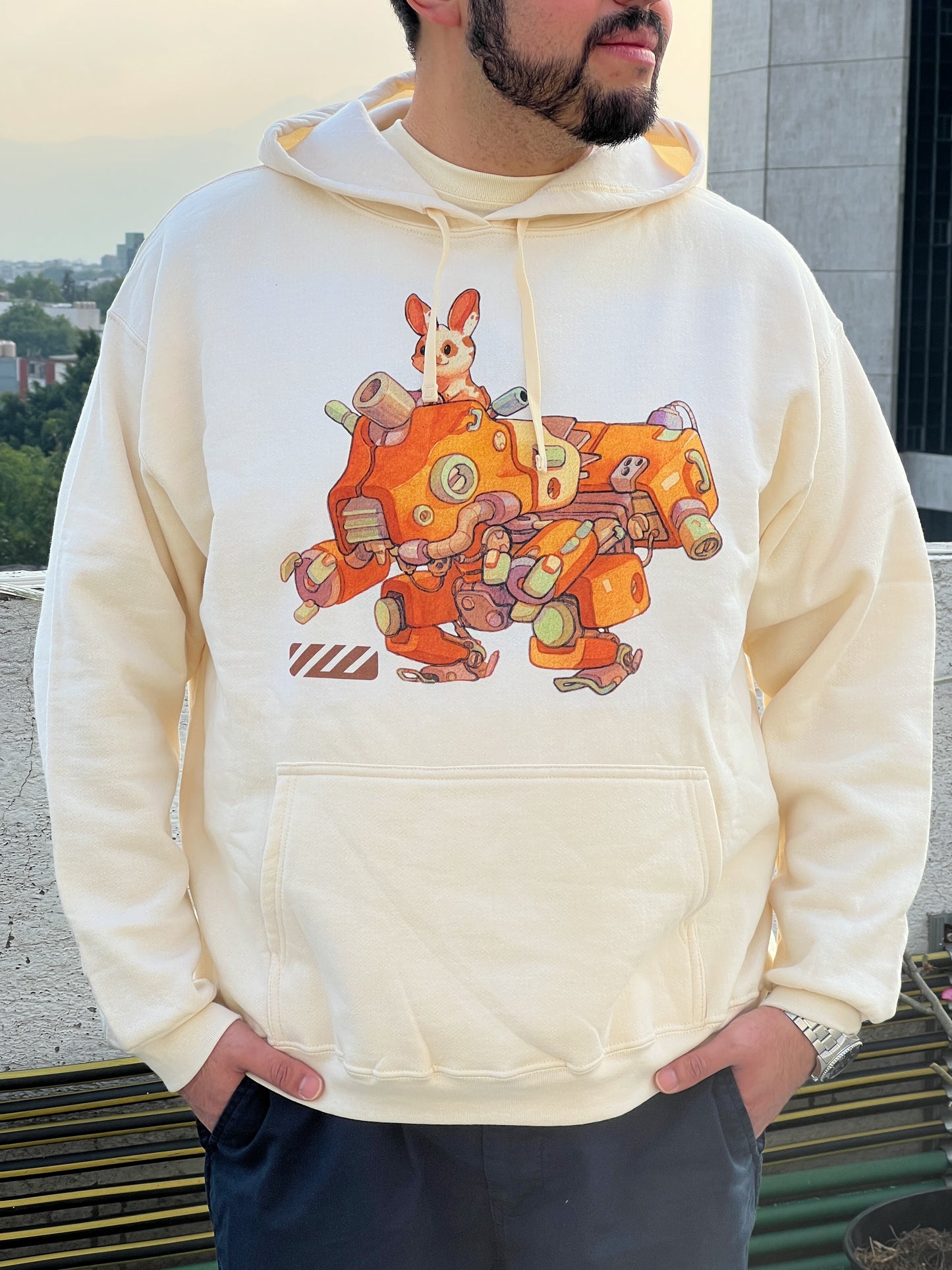 Sudadera Robot Naraja